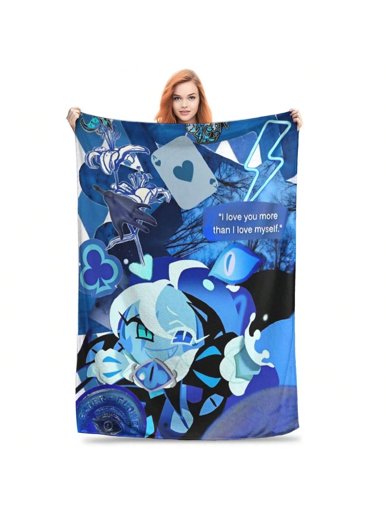 

Shadow Milk Cookie Run Kingdom Flannel Blanket Cartoon Fashion Throw Blankets For Home Hotel Sofa 200x150cm Plush Thin Quilt 75X95CM сірий колір