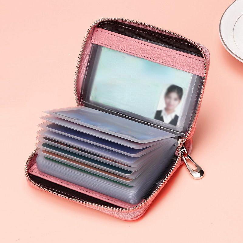 20 Kartensteckplätze Kartenhalter PU Business Bank Credit Bus ID Kartenhalter Abdeckung Münzfach Männer Frauen Geldbörsen Tasche Organizer