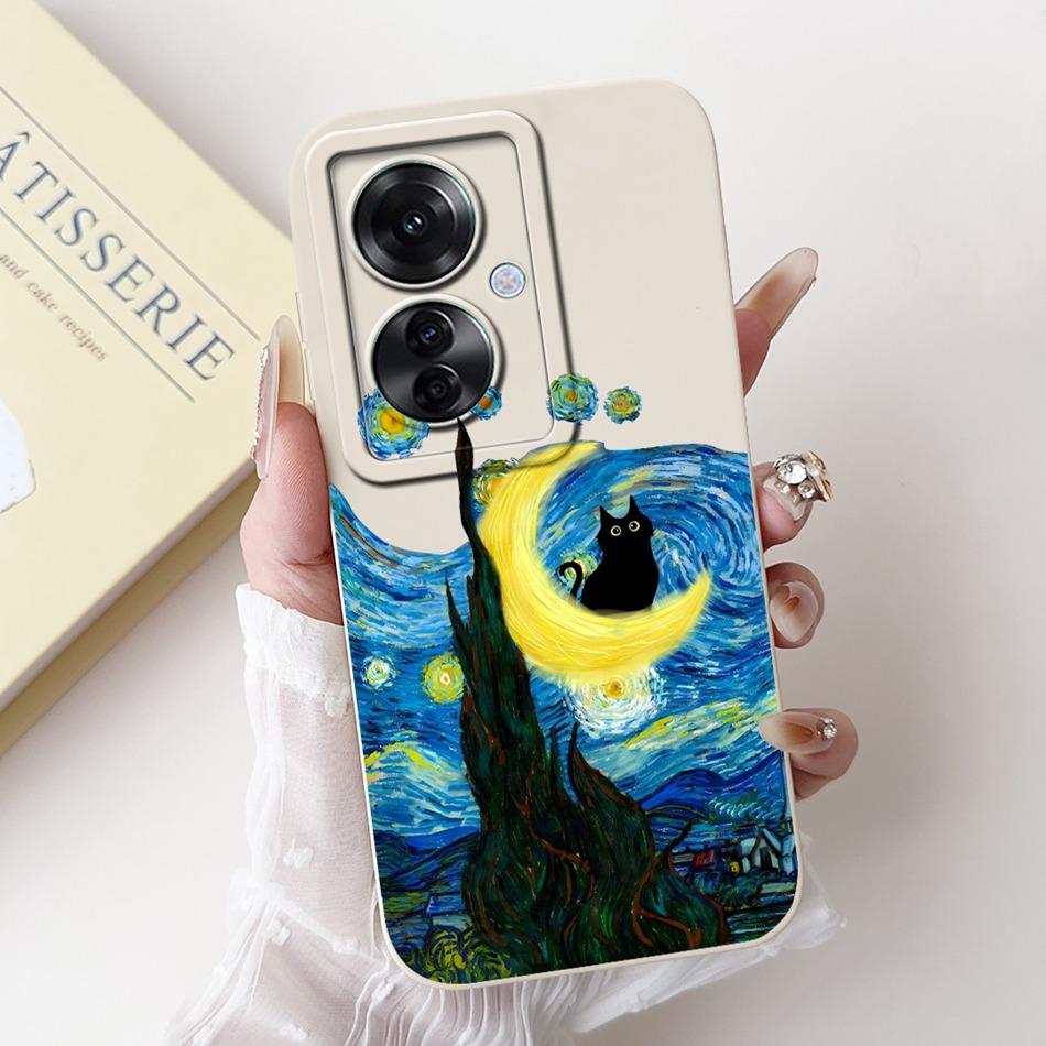 For OPPO Reno11 F 5G Case Reno 11F CPH2603 2024 Elegant Printing Camera Protective Shockproof Soft Silicone Phone Cases