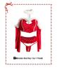 Qingruohan Red Christmas Lingerie: Sexy Maid Uniform & Quick Release Bedtime Set