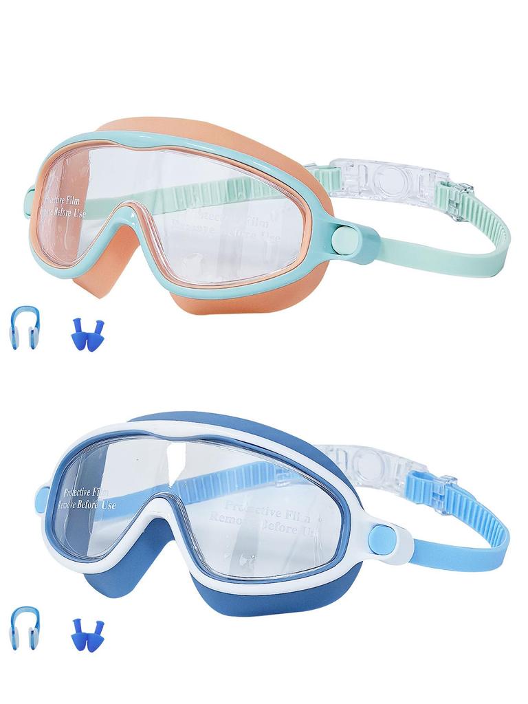 High-Definition, Anti-Fog, Waterproof Swimming Goggles with Earplugs for Adults