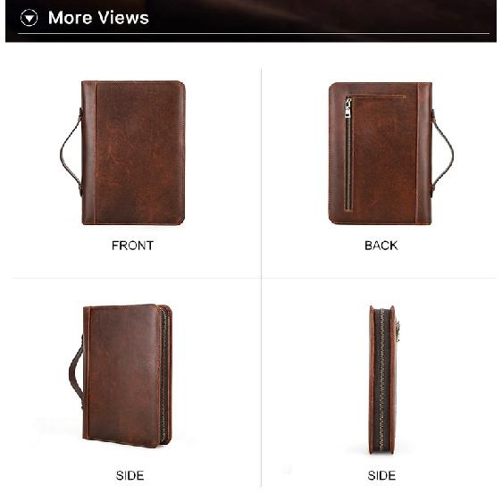 A5Laptop Notebook Case Handmade Genuine Leather With Multiple Card Fountain Pen Positions School Office Supplies Stationery