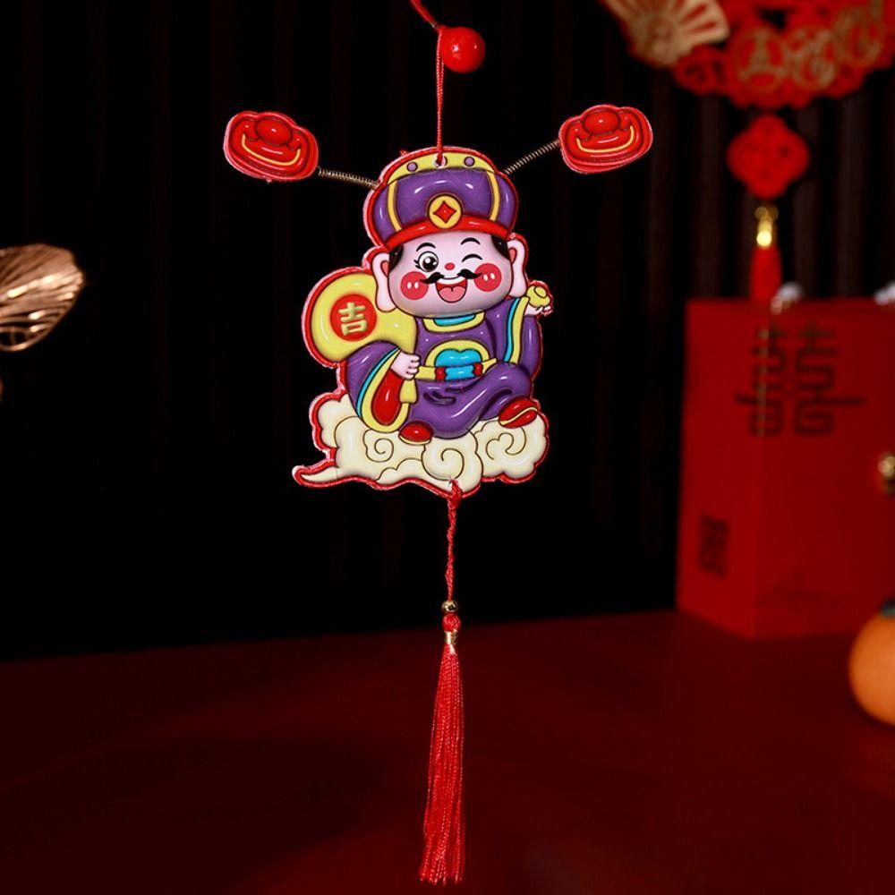 Cartoon Shaking Head God Pendant 3D Spring Festival Magnet  Refrigerator