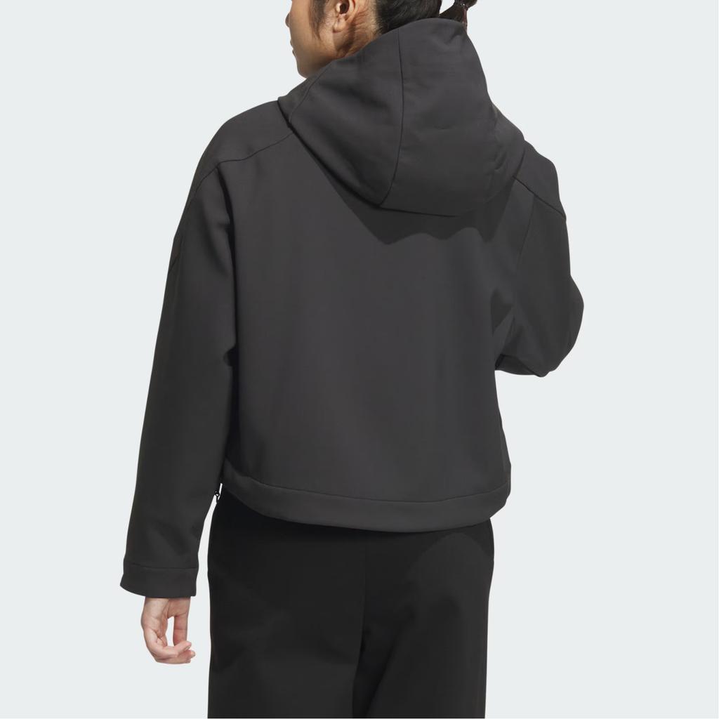 adidas Kurtka bonded Mt Luźny krój z kapturem Sportowa Wodoodporna Ciepła kurtka Kurtka damska Czarna JM4318