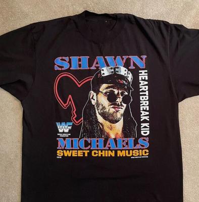 Heartbreak Kid Shawn Michaels Baumwolle Schwarz   Unisex Shirt