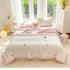 Doudou Cotton Peach Heart Bear Summer Quilt