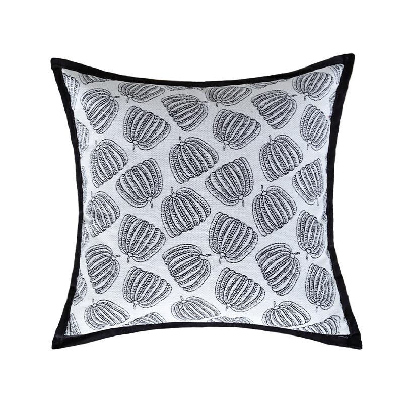 Black and White Living Room Sofa Pillow Light Luxury Luxury Bedroom Bedside Pillow Pillow Case Bay Window Cushion Does Not Contain Core