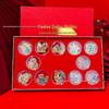 Golden Pure Gold Zodiac Animal Talisman Phone Sticker Set - Colorful Gold Flake Gift for Store Openings