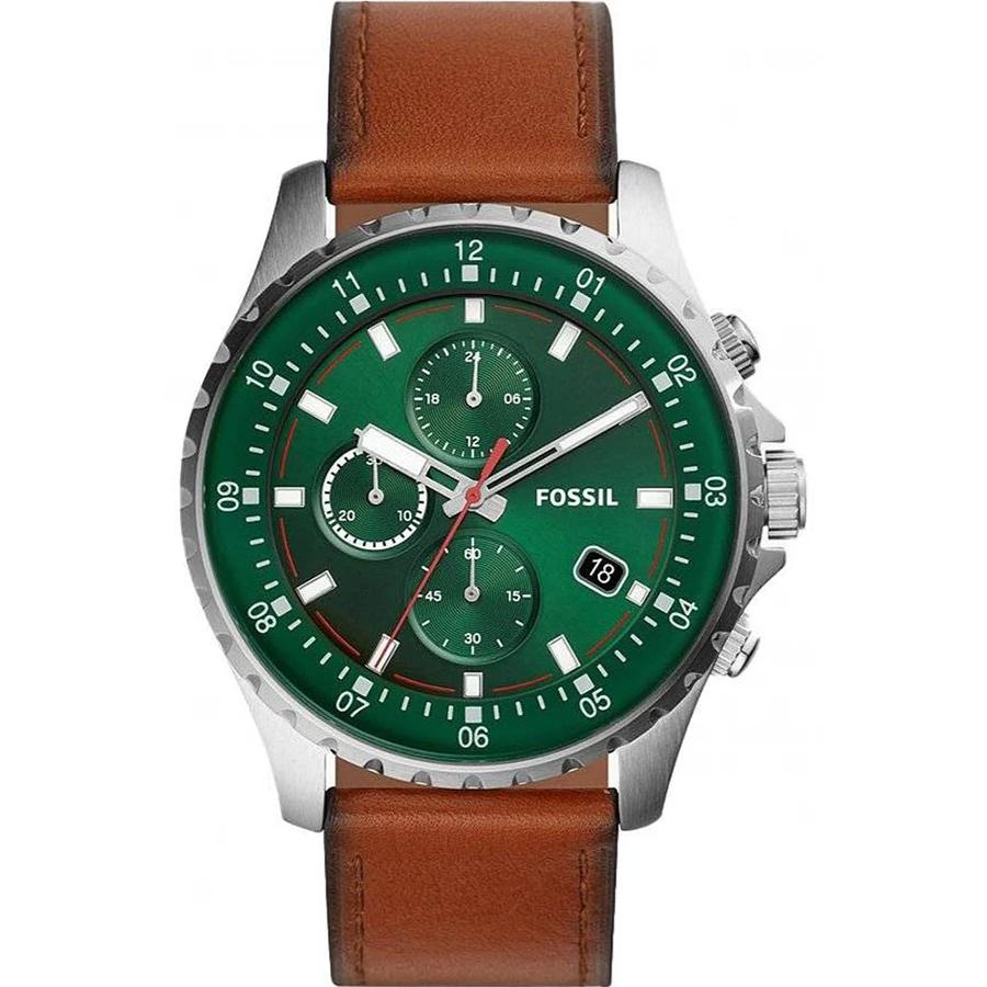 

Men s Daily Quartz Watch, Leather Strap, Stainless Steel Case, Scratch-Resistant Glass, Three-Hand FS5734