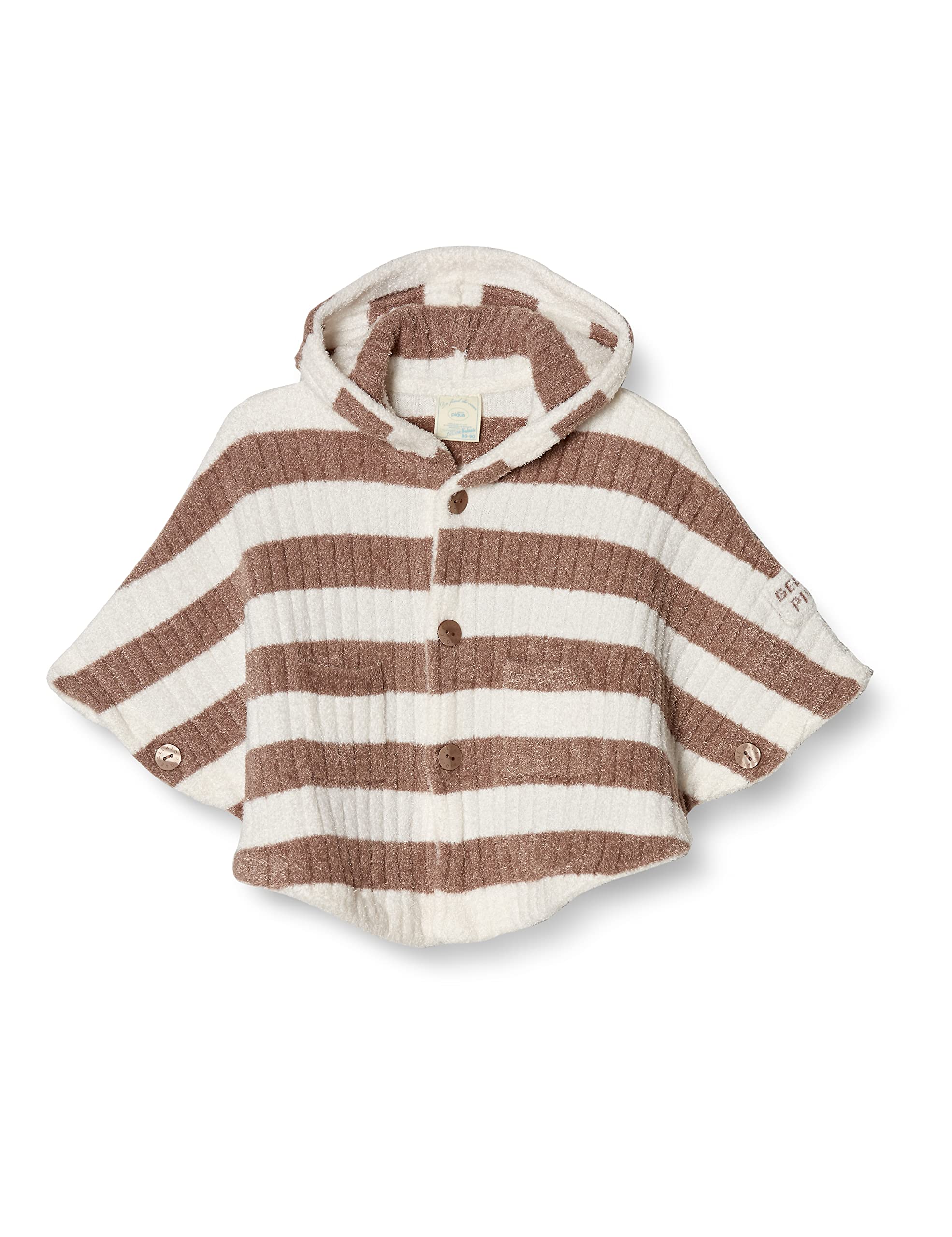

BABY Smoothy Rib Border Poncho PBNT231409 CML 80 [Gelato Pique]