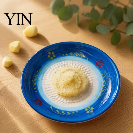 Ceramic Kitchen Gadget Garlic Grater Plate, Manual Grinding Tool for Ginger Spice, Grinder Plate Non-Stick Fruits Vegetables, Multifunctional