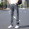Men's Elastic Straight-Leg Jeans: Plus Velvet, Business Casual, Versatile for Autumn/Winter