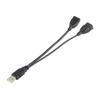 High Quality USB 2.0 Cable Double Splitter Adapter Cable 1 To 2 Female To USB Male Power Extension Cord