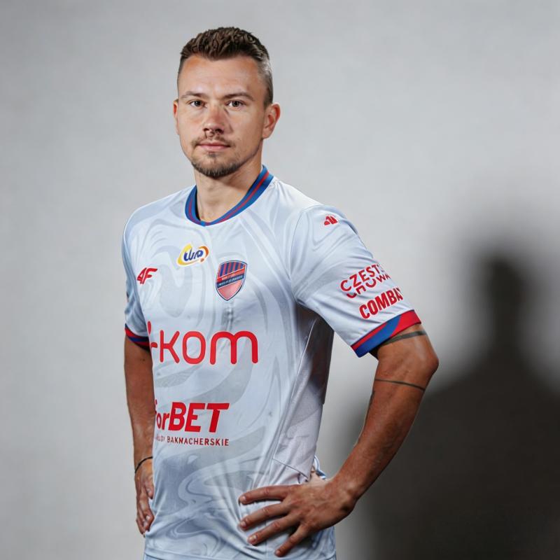Polnisches Fußballtrikot Sommer Kurzarm Herren Sport Fußballtrikot Raków
