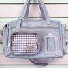 Ita Travel Large Clear Plush Card Lavender G-Trigger Bag, Capacity, Adult, Bag, Storage, Transparent, [Used]