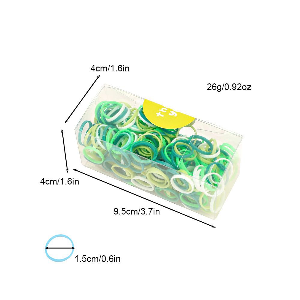 1 Stk. Bunte Gummi Mini Haargummis für Frauen Mädchen Kinder Rutschfest Beschädigungsfrei Haar Weiche Gummis Pferdeschwanzhalter