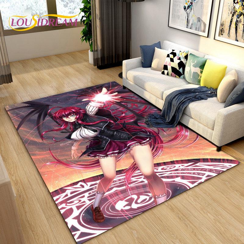 3D High School D×D Sexy Anime  Area Rug,Carpet Rug for Living Room Bedroom Sofa Doormat Decoration,kids Play Non-slip Floor Mat