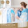 50Pcs Plastic Clothes Covers Clear Hanging Clothes Dust Cover Reusable Clothing Dust-Proof Storage Bag Coat Suit Protector