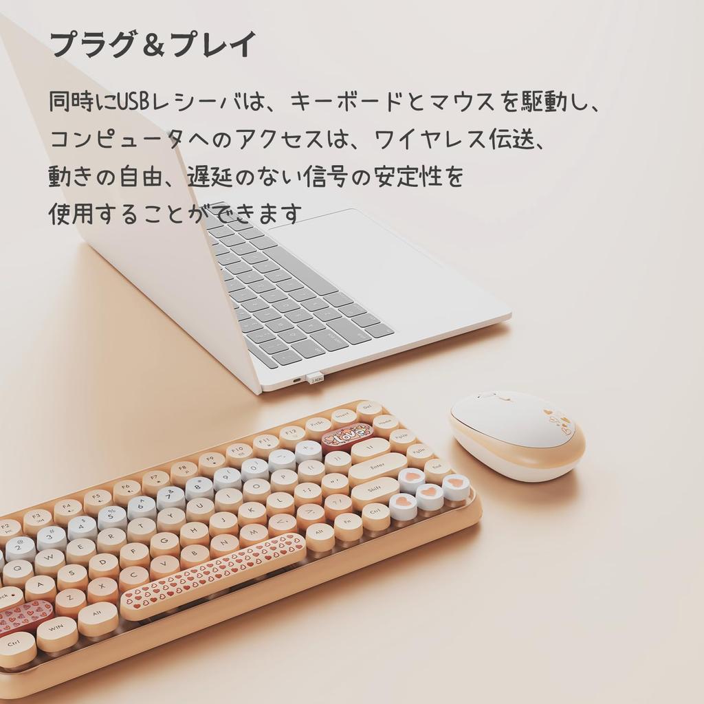 Tenkeyless Keyboard and Mouse Set with a Retro Optical Mouse and Mouse Combo Featuring a and Concave Arc Compatible with and Includes a Cordless USB