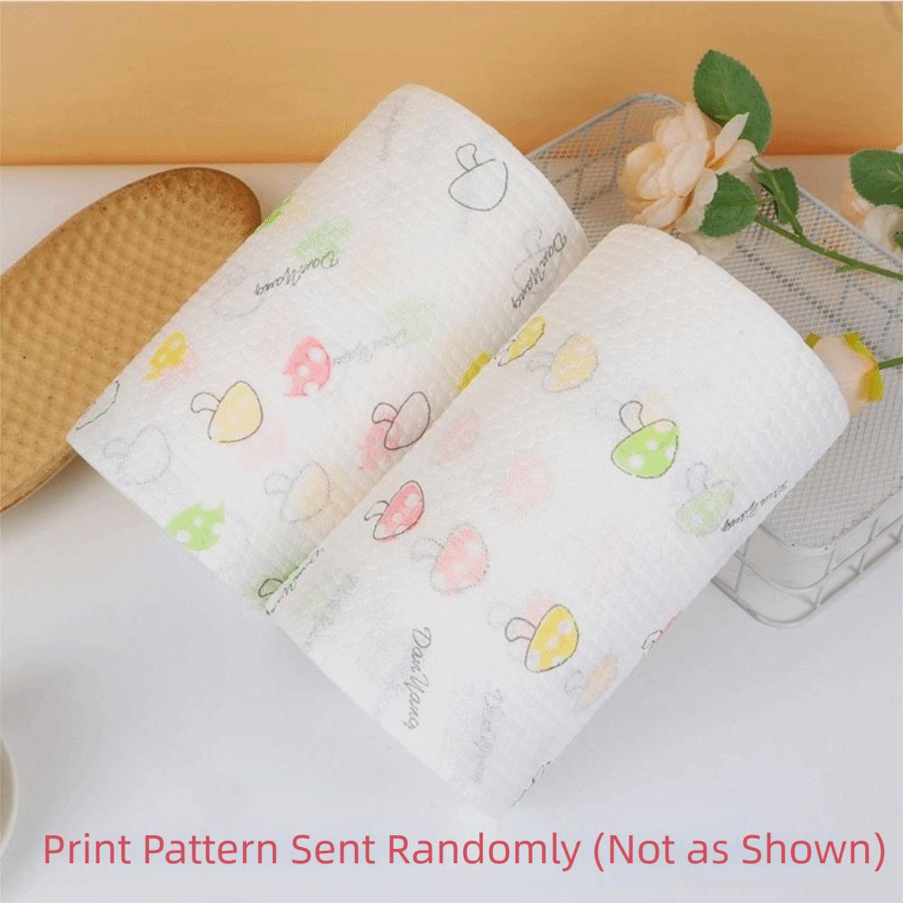 1Roll/400Sheets Non-woven Fabric Disposable Lazy Cleaning Rags Thickened Kitchen Towel Dishwashing
