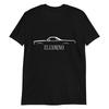 Camiseta de Manga Corta con Silueta de Coche Clásico Chevy El Camino 5ª Generación 1978