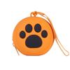 Multi-functional Waterproof Silicone Dog Treat Pouch Round Zippered Training Reward Pouch Paw Print Dog Treat Bag Keys