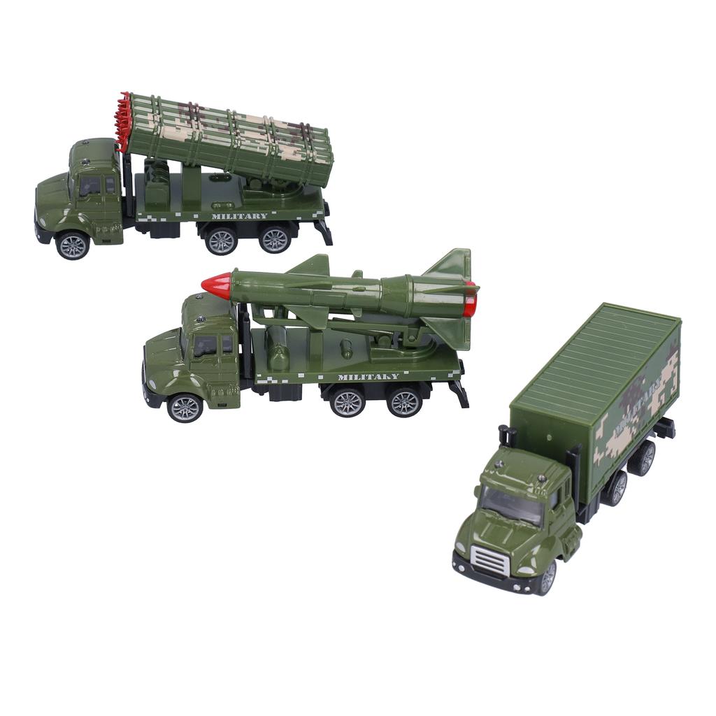 3er-Pack 1:50 Diecast Militärspielzeugfahrzeuge Legierungsmetall Armeespielzeug Modell für Kinder Jungen Kleinkinder Ziehen
