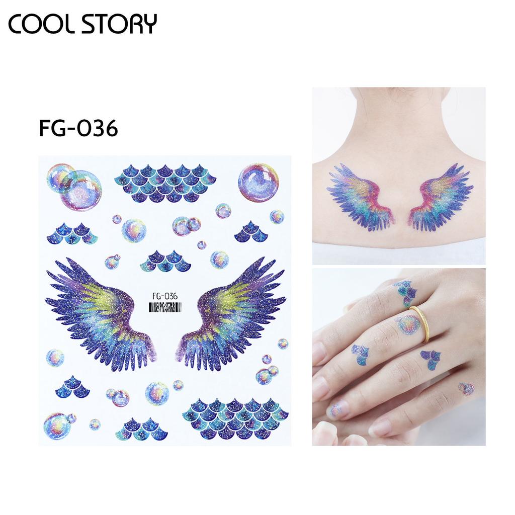 Party Stickers, Trendy Gold and Silver Embossed Valentine's Day Tattoo Stickers, Waterproof and Long-lasting Fake Tattoo Stickers