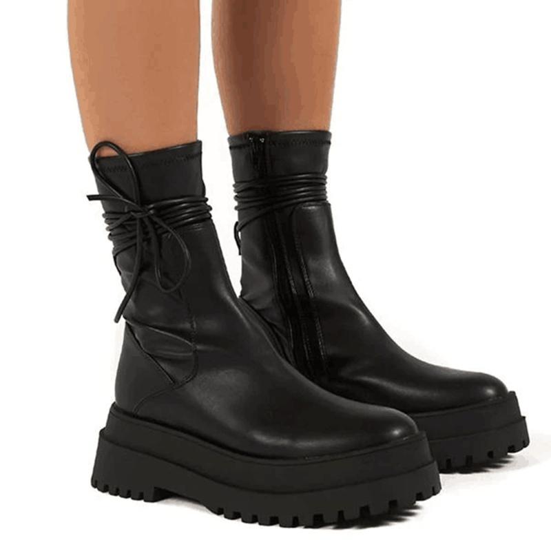 flat soled ankle boots