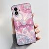 Husă de telefon imprimată pentru TCL K70 SE (T453D) Huse Capă Silicon Moale Negru Carcasă Flori Drăguțe Desene Animate Carcasă Coque