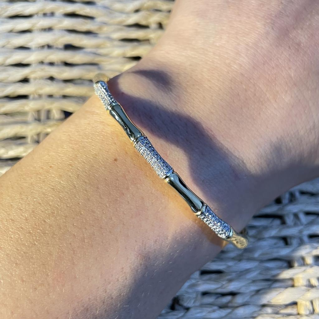 Bamboo Bracelet, Ancient Method Inheritance, Rising Steadily, Bamboo Solid Bracelet Jewelry