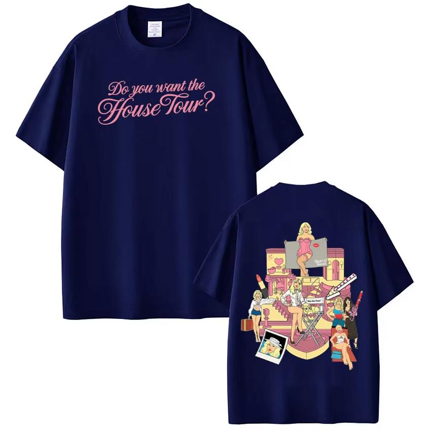Sabrina Carpenter Hausbesichtigung 2026 Grafik-T-Shirt Unisex Damen Harajuku Fashion T-Shirts Kurzarm Casual reine Baumwolle