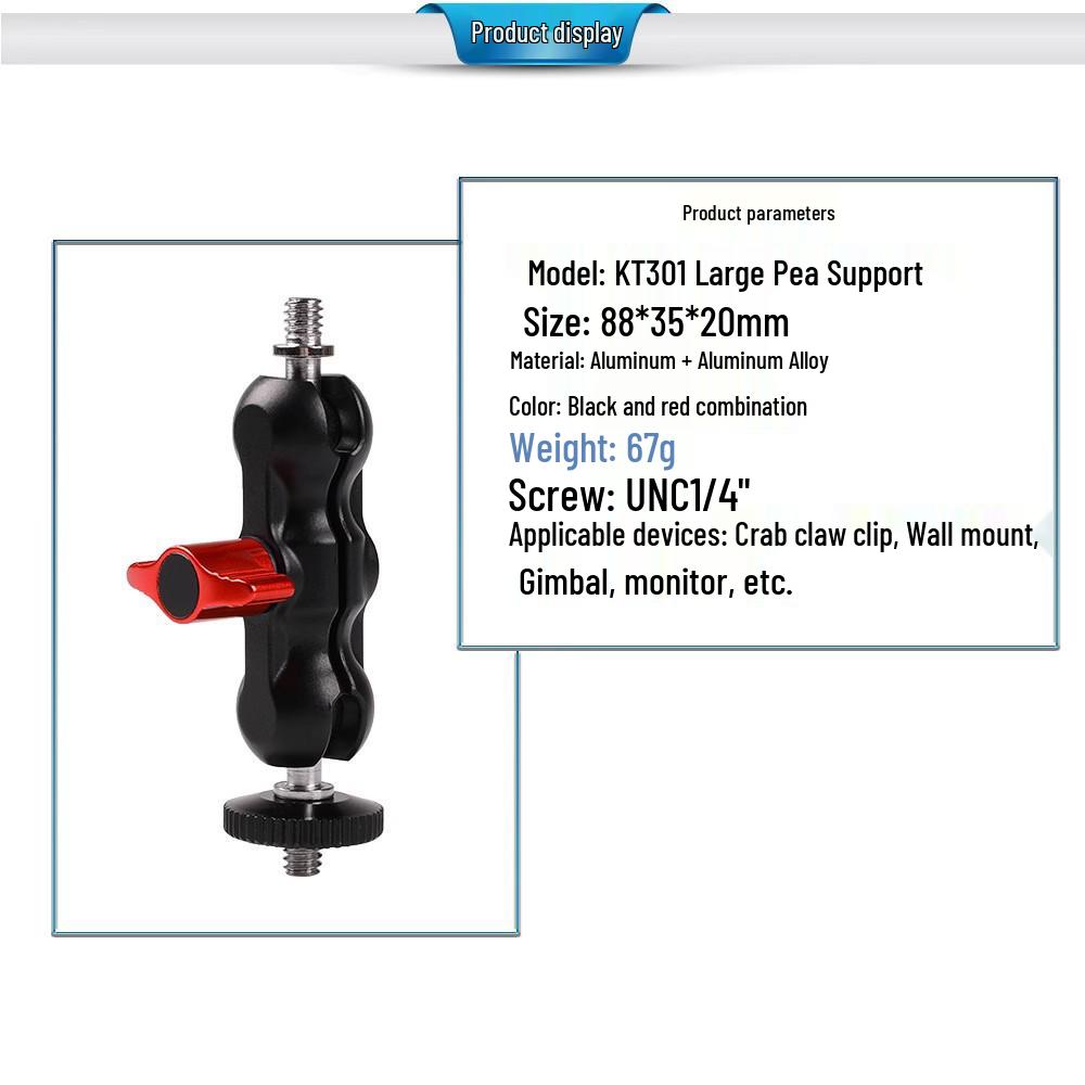 Universal Magic Arm Bracket with Ball Head & Clamp for Camera, Monitor, and Projector