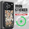 Vintage Floral Pattern Case For iPhone 17 Pro Max Magnetic For Magsafe Rugged Bumper Cover For iPhone 16 15 14 13 Pro Max