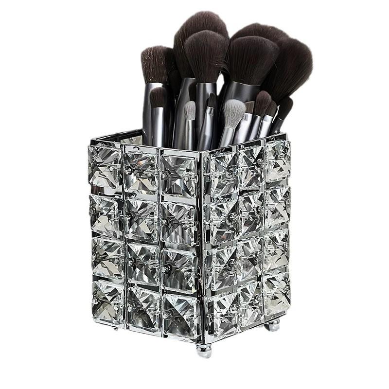 Luxury Makeup Brush & Pen Holder | High-Capacity Storage Tube for Dressing Table