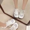 Sandals women's summer outer wear new mesh breathable hollow versatile, not tired feet little white shoes