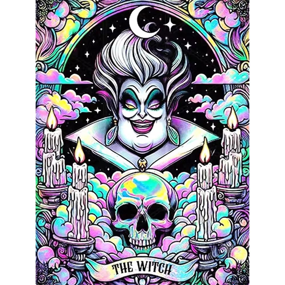 

Disney 5D DIY Diamond Painting Lady Termani Dark Neon Tarot Style Illustration Full Round Diamond Mosaic Cartoon Dog Embroidery Art Painting HomeDecor Round 20x30cm