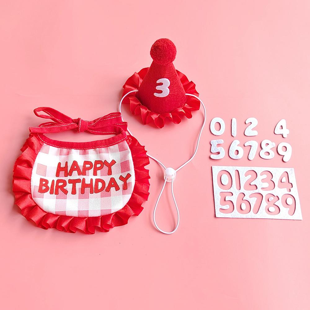 Dog Birthday Decoration Supplies Dog Supplies Pet Party Decoration Set Dog Birthday Hat Bow Tie