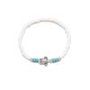 Bohe Sea Turtle Rainbow Beaded Anklets For Women Elastic Rope Chains Adjustable Ankle Bracelet Beach Jewelry Summer Accessories