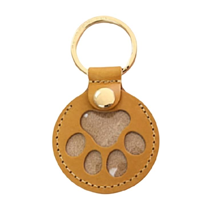 Sentimental Pet Hair Keepsake Keychain Portable PU Leather Design Pendant For Pet Owners And Thoughtful Gift
