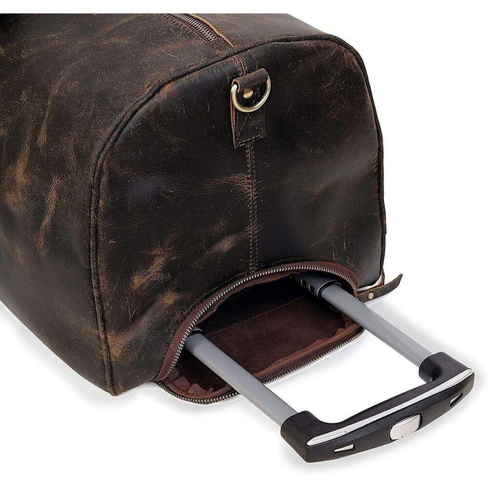 24palcová Buffalo Leather Mens Vintage originální kožená cestovní taška Carry On