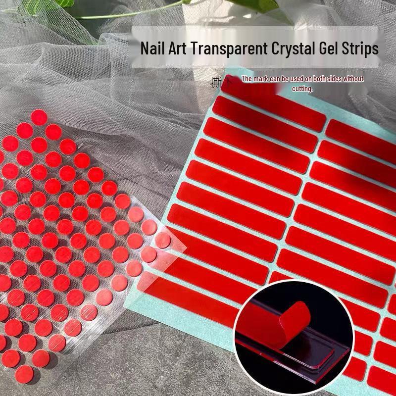 Nail Art Transparent Double-Sided Tape for Displaying Finished Nails and Acrylics