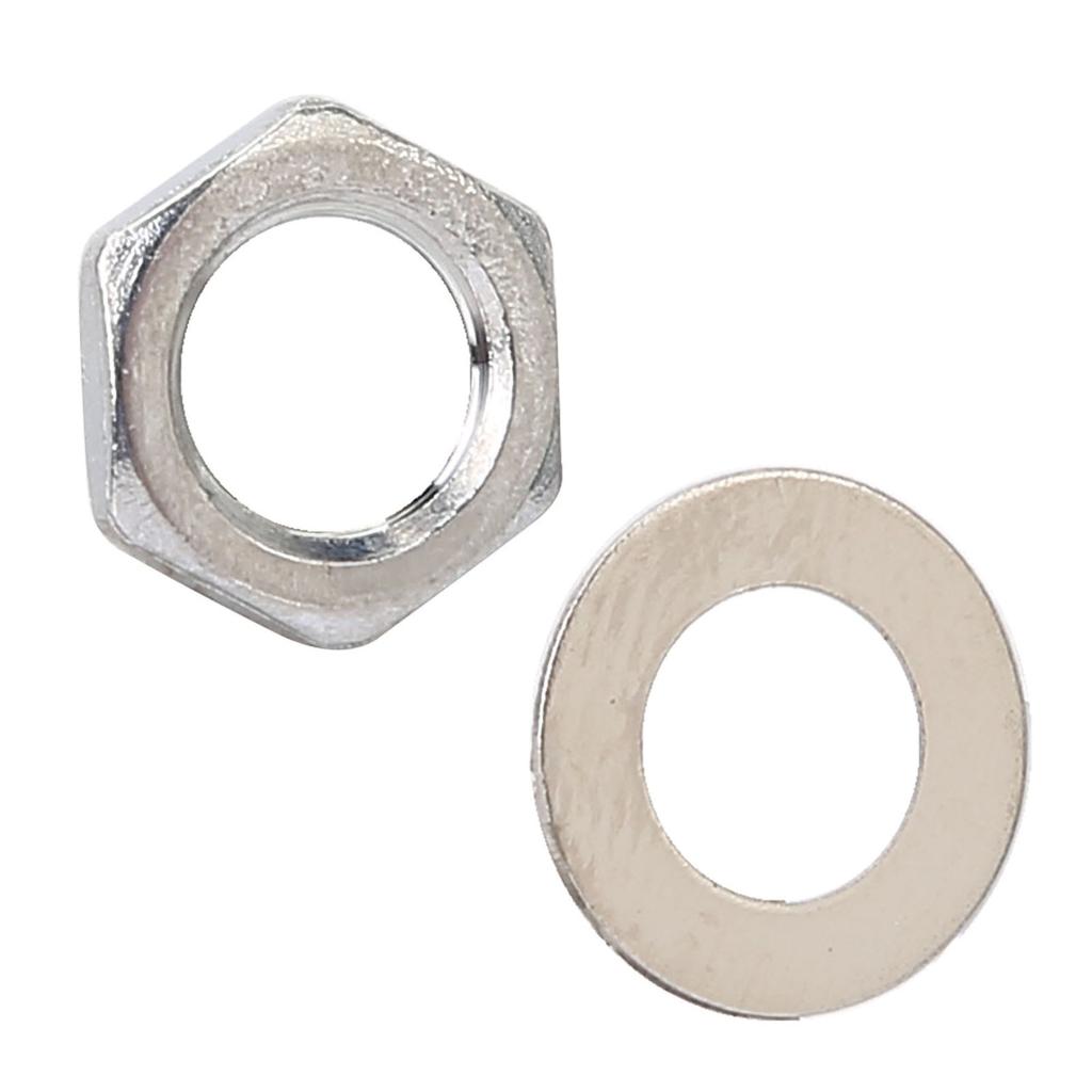 5 Pcs Metal Electric Guitar and Bass Jack Socket Replacement Nuts with Washers Set(M8)