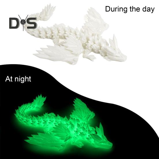 3D-gedruckte fliegende Drachenfigur, bewegliche Gelenke, chinesische Drachenfigur, artikuliertes geflügeltes Drachenmodell, Zappelspielzeug, Schreibtisch-Dekoration, Ornament