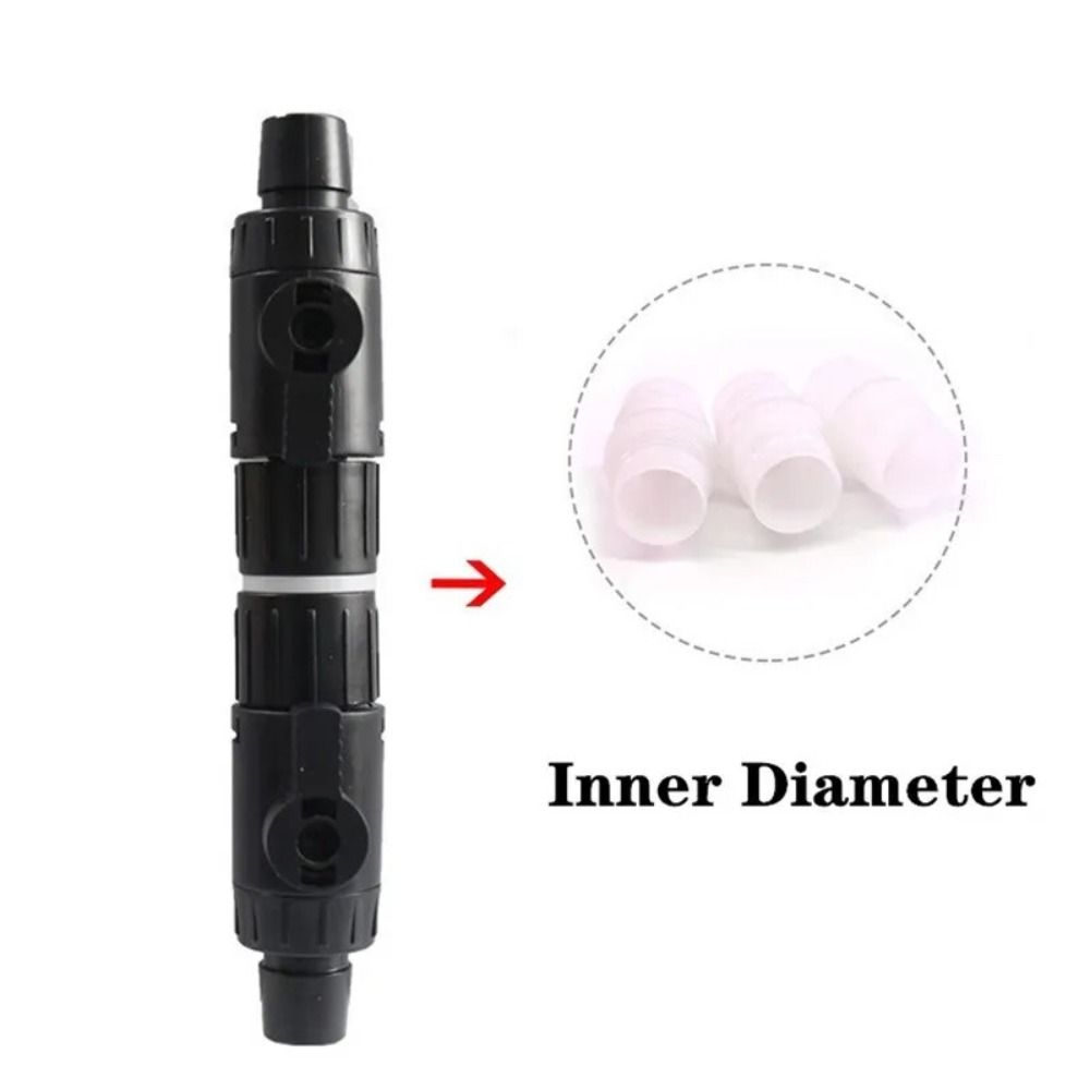 Plastic Double Tap Quick Release Connector Black Water Control Valve Hoses Connector  Aquarium