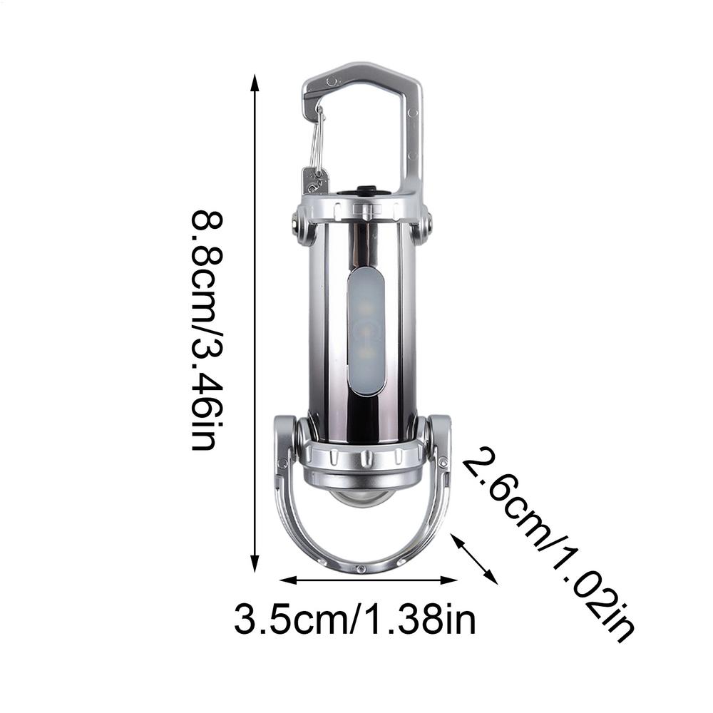 Mini Flashlight 1200 Lumen Waterproof Keychain Lamp Rechargeable Flashlights With 5 Lighting Modes For Camping Hiking Outdoor