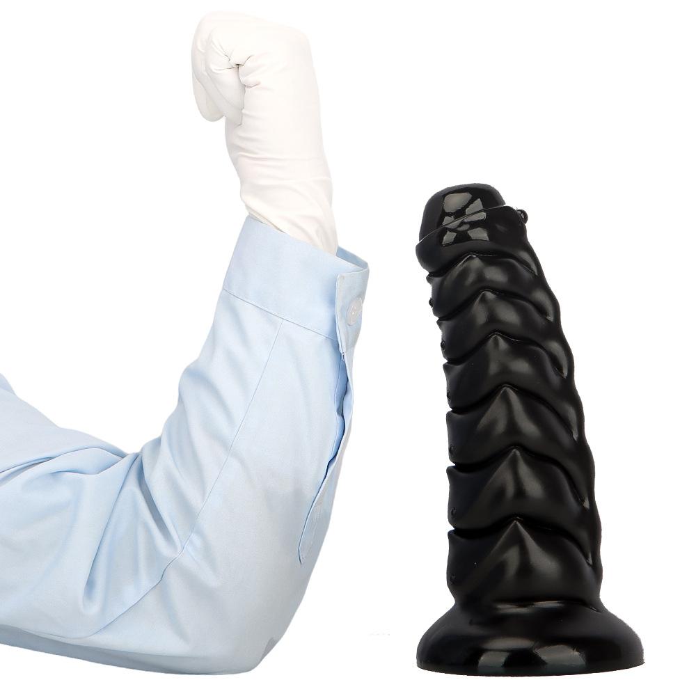 Giant PVC Anal Plug with Suction Cup Large Size Spiral Butt Plug Beads Anus Expander Masturbator Sex Toy