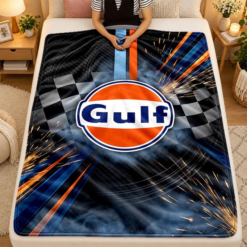 Flanell-Decke Gulf Warm Weiche Überwurfdecke für den Innenbereich Sofa Bett Wohnzimmer