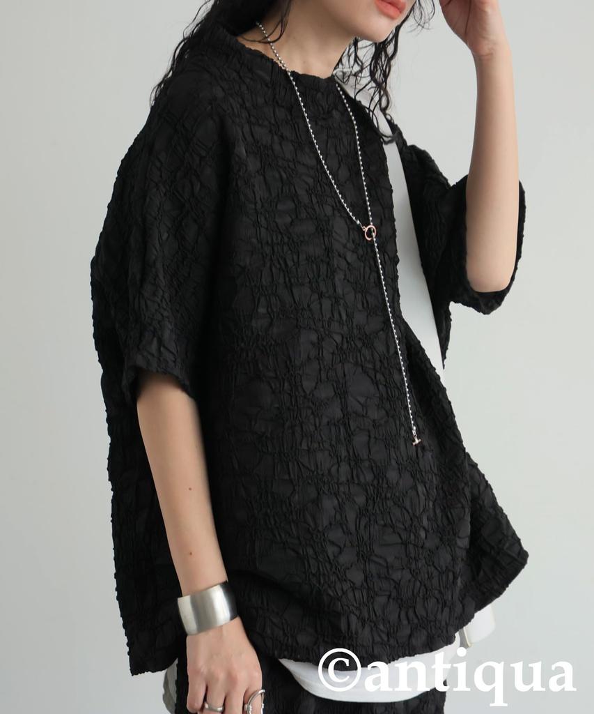 Antiqua Shirred Cut and One Size Black Women's Top, Sewn, PA-03770, 05,