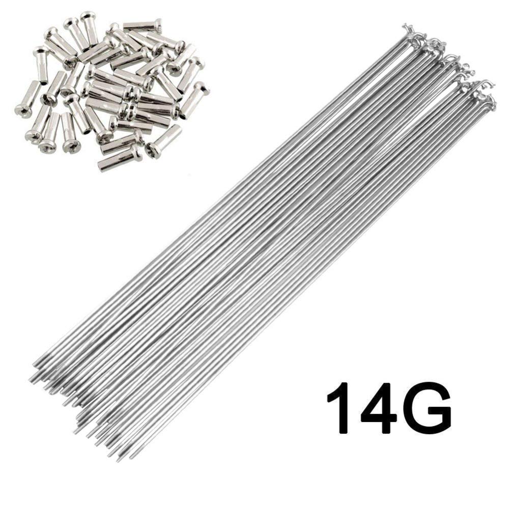 SENQI Bicycle Stainless Steel Spokes with Copper Caps 36pcs 170mm-297mm